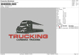 Trucking Embroidery File 6 sizes