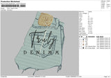 Truly Denim Embroidery File 4 sizes