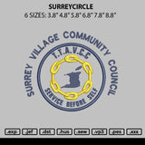 Surreycircle Embroidery File 6 sizes