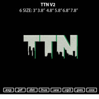 TTN V2 Embroidery File 6 sizes