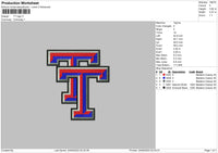 TT Logo Embroidery File 6 sizes