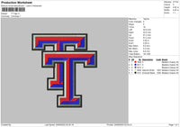 TT Logo Embroidery File 6 sizes