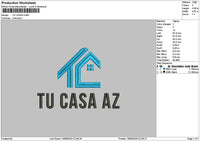 Tucastext Embroidery File 6 sizes