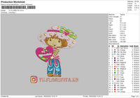 Strawberry 1602 Embroidery File 6 sizes