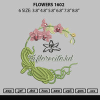 Flowers 1602 Embroidery File 6 sizes