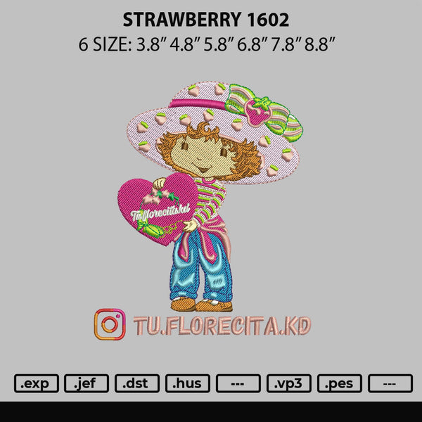 Strawberry 1602 Embroidery File 6 sizes