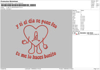 Tu Me Lo Haces Bonito Embroidery File 4 size