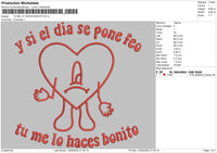 Tu Me Lo Haces Bonito Embroidery File 4 size