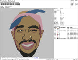 Tupac Smile Embroidery File 5 size