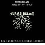 Turab Beladi Embroidery File 4 size