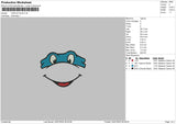 Turtle Face Embroidery File 4 sizes