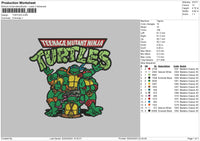 Turtles0204 Embroidery File 6 sizes