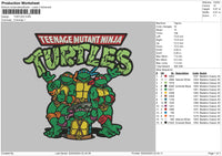 Turtles0204 Embroidery File 6 sizes