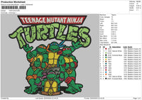 Turtles0204 Embroidery File 6 sizes