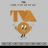 TVA Embroidery File 4 size