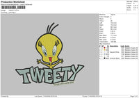 Tweety Embroidery File 4 size