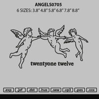 Angels0705 Embroidery File 6 sizes