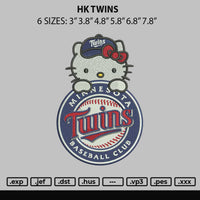 Hk Twins Embroidery File 6 sizes