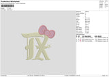 Txbow Embroidery File 6 sizes