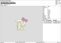 Tx Bow Puff Embroidery File 6 sizes