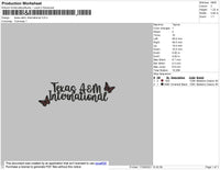 Texas A&M International Embroidery File 4 size