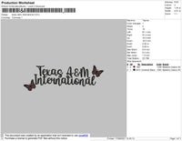 Texas A&M International Embroidery File 4 size
