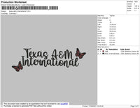 Texas A&M International Embroidery File 4 size