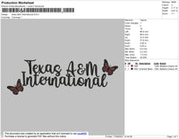 Texas A&M International Embroidery File 4 size