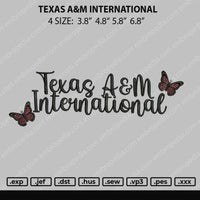 Texas A&M International Embroidery File 4 size