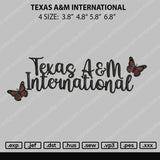 Texas A&M International Embroidery File 4 size