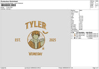 Tylertext Embroidery File 6 sizes