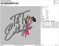 T&T Esthetics Embroidery File 4 sizes