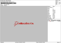 Collectivetext 01 Embroidery File 6 sizes