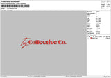 Collectivetext 01 Embroidery File 6 sizes