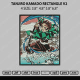 Tanjiro Kamado Rectangle V2 Embroidery File 4 size