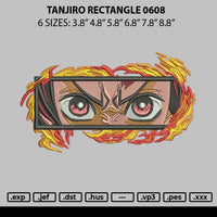 Tanjiro Rectangle 0608 Embroidery File 6 sizes