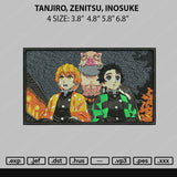 tanjiro zenitsu inosuke Embroidery File 4 size