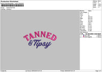 Tannedtext Embroidery File 6 sizes