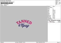 Tannedtext Embroidery File 6 sizes