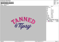 Tannedtext Embroidery File 6 sizes