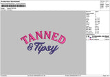 Tannedtext Embroidery File 6 sizes