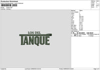 Tanquetext Embroidery File 6 sizes