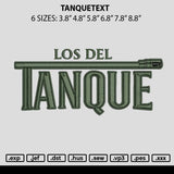 Tanquetext Embroidery File 6 sizes