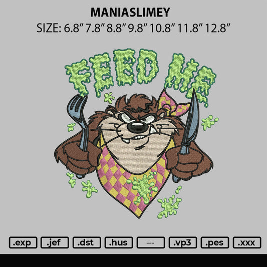 Maniaslimey Embroidery File 6 sizes