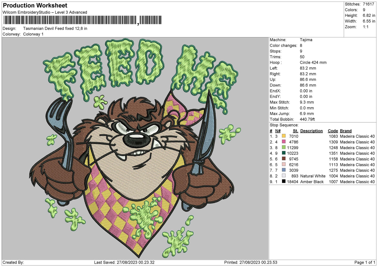 Maniaslimey Embroidery File 6 sizes