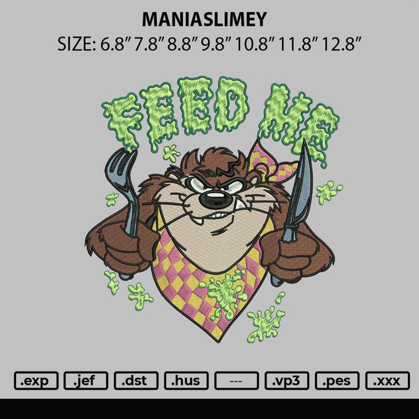 Maniaslimey Embroidery File 6 sizes