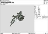 Tattoo Equip Embroidery File 6 sizes