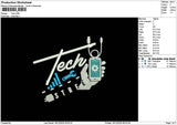 Techtext 1612 Embroidery File 6 sizes