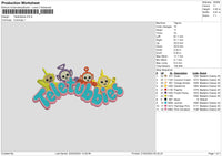 Tubbiestext Embroidery File 6 sizes