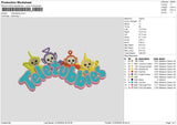 Tubbiestext Embroidery File 6 sizes